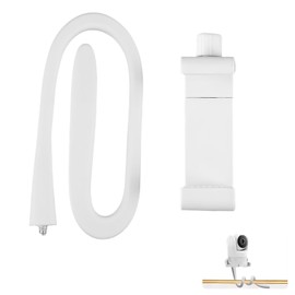 Baby Monitor Stand, 1 Pcs Baby Monitor Holder, Infant Monitor Mount Camera Shelf Compatible with Infant Optics DXR 8 and Most Other Monitors, Attaches to Crib Cot Shelves or Furniture (White)