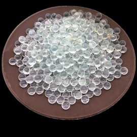 Round Glass Beads, Solid Glass Balls for Heating and Boiling Prevention Laboratory Clear Glass Boiling Stones, 1 mm Diameter, Approx 1000 Beads