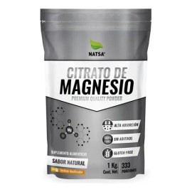 Citrato De Magnesio, Grado Alimenticio 1 Kg Sabor Natural                                                                                             