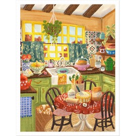 PieceRelax Plastic Jigsaw Puzzles for Adults 1200 Pieces - Olivia Gibbs - Green Kitchen Sunlight Most Satisfying Table Games and Gifts No Puzzle Mat Required [H3649-1]