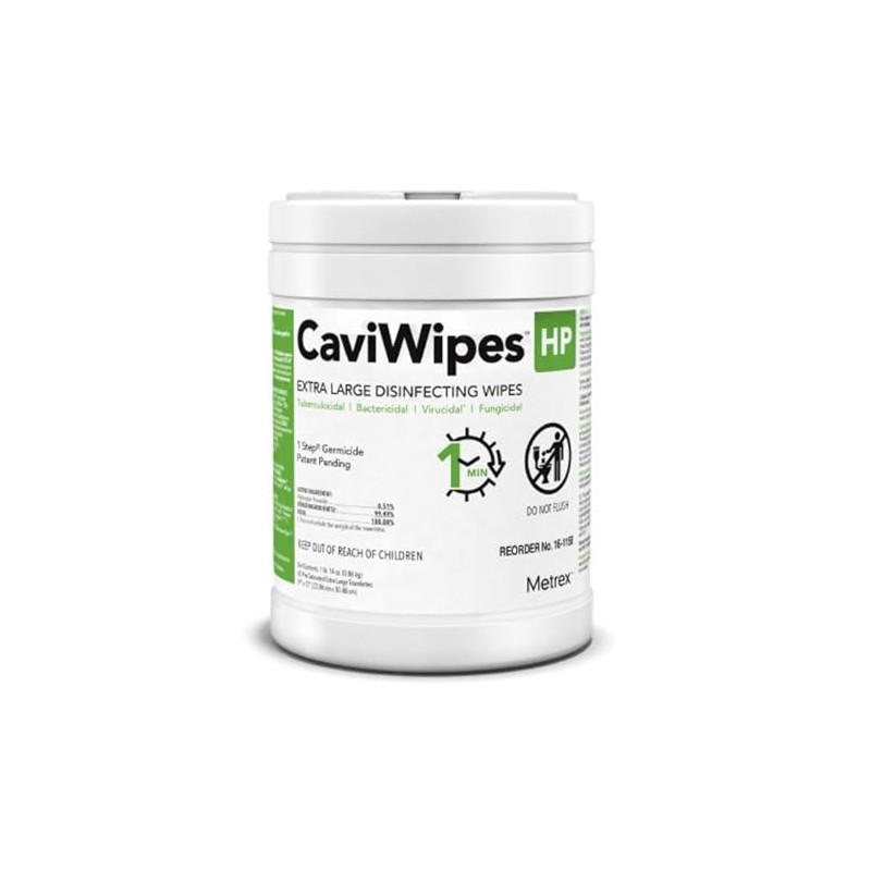 Metrex 16-1150 CaviWipes HP Wipes XL Can 65/Pk