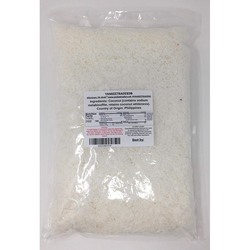 Yankee Traders Brand, Fancy Shredded Coconut (Unsweetened) 2 Pounds