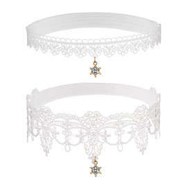 MWOOT Bridal Garter White, Two Piece Bridal Garter for Bride Wedding Party, Elastic Garter for Bride for Hen Party, JGA Gift, Bridal Wedding Dresses Accessories, White