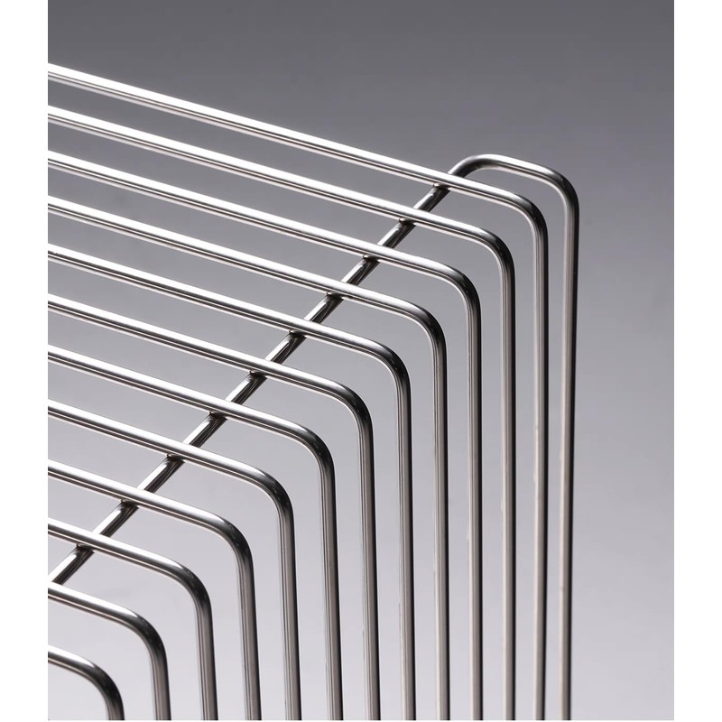 Modern 304 Stainless Steel Wire Cube Storage Rack, Silver, 13.8x13.8x13.8