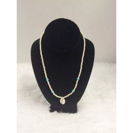 Everiholder Puka Shell Necklaces W/Turquoise Beads & Shell Extender Clasp (18" To 22") BNWT!