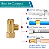 Water Line Adapter Splitter Tee Valve - Brass Dishwasher Toilet