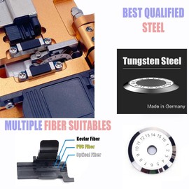 Elfcam® - Fibre Optic Splitter Cleaver Fiber Breaker with Fibre Waste Container and Cutting Tips and 48,000 Slots (SE-09)