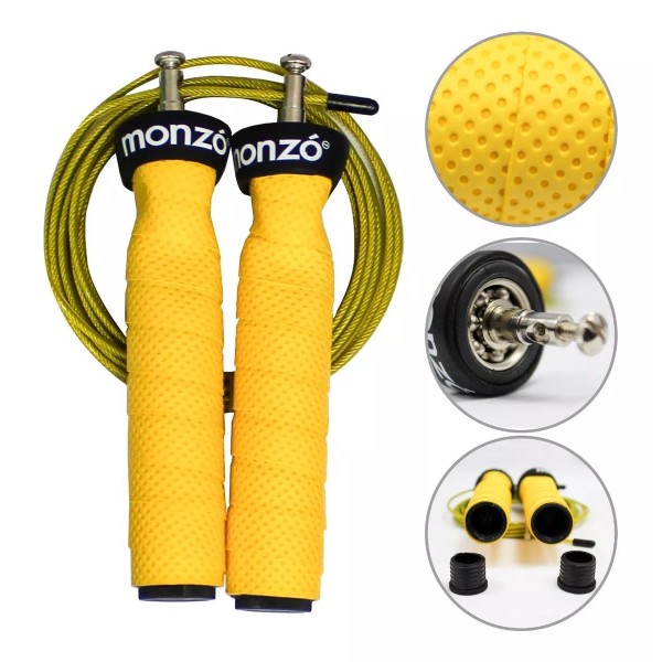 Monzó Cuerda Saltar Doble Balero, Alta Velocidad, Crossfit, Box