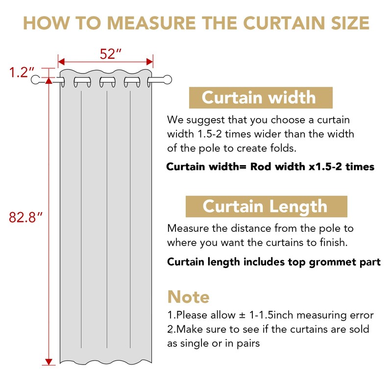 H.VERSAILTEX Blackout Window Curtain Panels Cold and Light Blocking Drapes