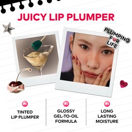 TPSY Juicy Lip Plumper (01 Tingling) - Coral Peach, Tinted Lip Plumping Gloss, Volumizing & Hydrating, for Fuller Lips, Non-Sticky Glossy Finish, Vegan