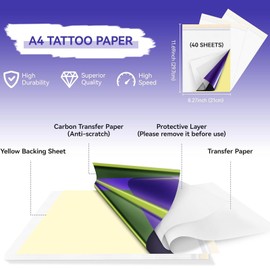 40 Page Tattoo Transfer Paper, Transfer Paper, Tattoo Stencils, Tattoo Stencil Paper, Tattoo Paper, for Tattoo Supplies, Tattoo Shops, Tattoo Tools, Transfer Printing Pattern, Tattoo Artist