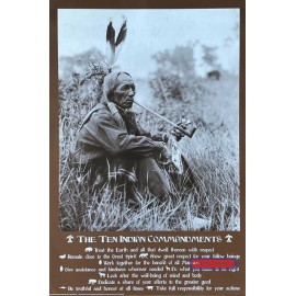 Wizard & Genius-Idealdecor The Ten Indian Commandments Vintage 1993 Poster 24 x 36