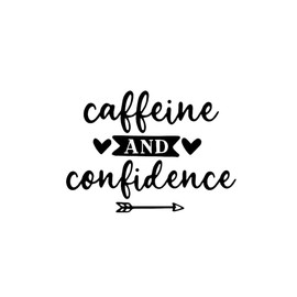 Legacy Innovations Caffeine and Confidence LLI | Decal Vinyl Sticker | Cars Trucks Vans Walls Laptop | Black | 5.5 x 4.0 in | LLI2164
