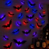 LED Bats Halloween Decoration, 3D Bat Wall Lights for Door/Window