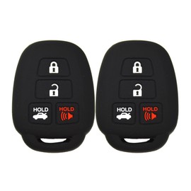 Silicone 4 Buttons Key Fob Cover Protector Compatible with Toyota Camry SE LE Avalon Corolla RAV4 Venza Highlander Sequoia Tacoma Tundra