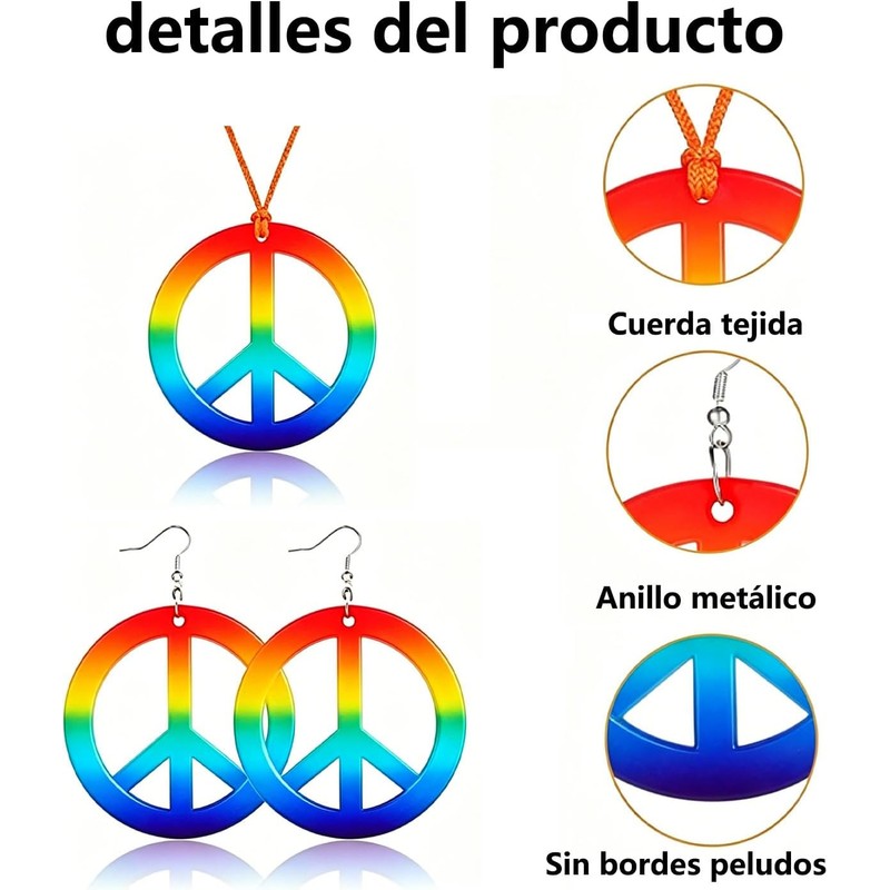 Disfraz de los 80's para mujer – Set 5 piezas