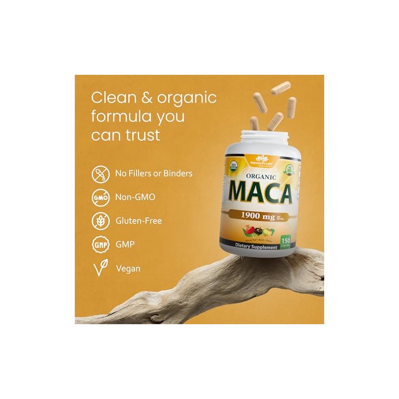 NaturaLife Labs Organic Maca Root – Black, Red & Yellow
