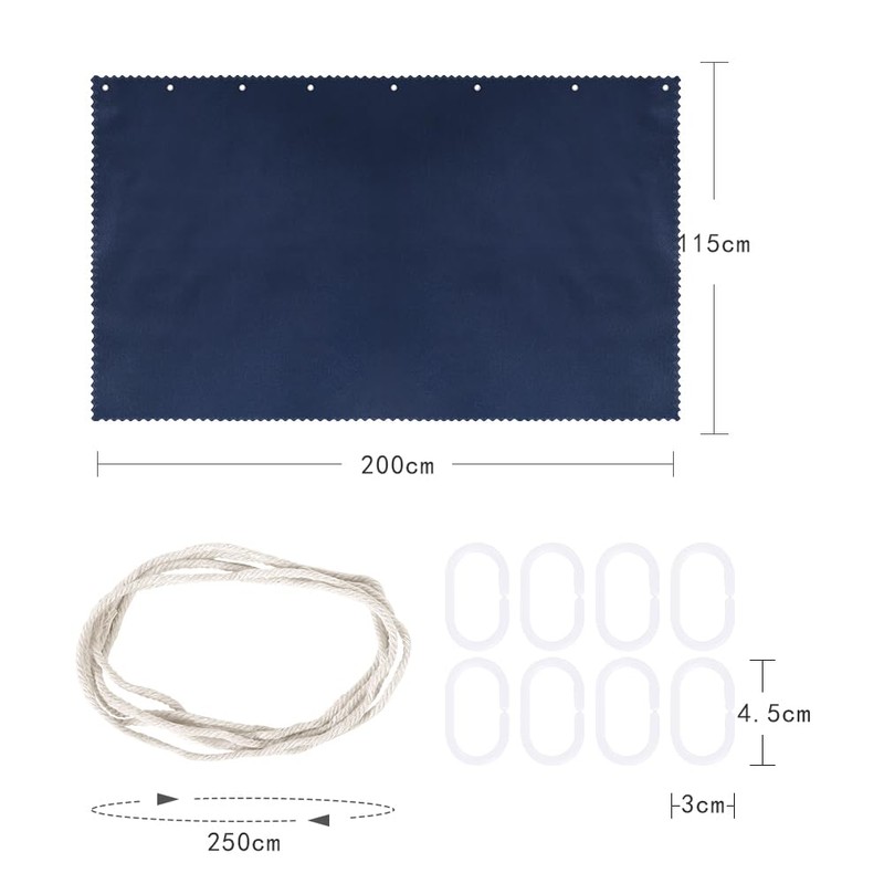 Cabin Bottom Bunk Bed Curtains Drapery Blackout Drapes Single Bed