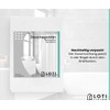 Loti Living Anti-Mould Shower Curtain, 120 x 200 cm, White,