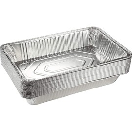 Aluminum Foil - Aluminum Foil Pans - 15-Piece Full-Size Deep Disposable Steam Table Pans for Baking, Roasting, Broiling, Cooking, 20.5 x 3.3 x 13 Inches