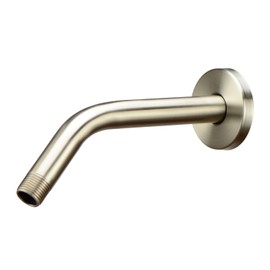 Purelux Shower Arm 8 Inches Universal Replacement Made of Stainless Steel, Brushed Nickel Finish Flange Included