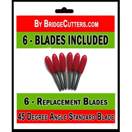 Standard Replacement 45 Degree Angle Cutting Blades for Craft Cutting Machines Compatible with Bridge Cricut Air Expression 2 Explore Maker Refine Cutters Includes 6 Blades
