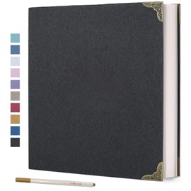 Vienrose Photo Album Self Adhesive 40 Pages Hardcover with DIY Scrapbooking Kit 3 Rings Paper Scrapbook for Lover Friends Kids Wedding Blue