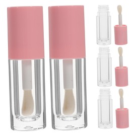Beavorty 10 Pcs Lip Gloss Tube Lipstick Tube Empty Lip Gloss Container Pink Lip Tint Pink Containers Lip Balm Containers Clear Gloss Lip Gloss Lip Balm in Bulk Sample Travel Mini Plastic