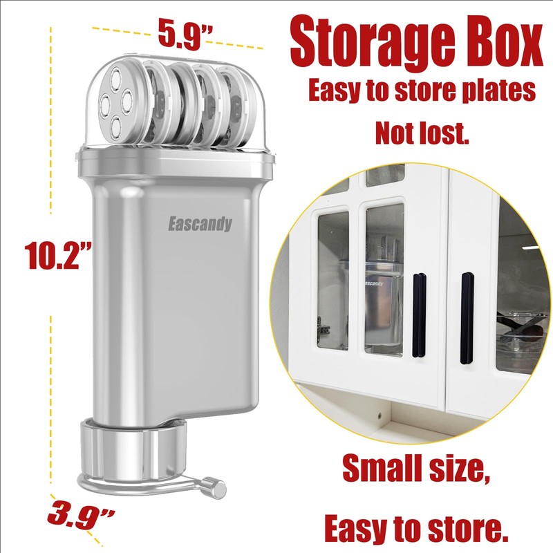 Eascandy Metal Gourmet Pasta Press Attachment for KitchenAid Stand Mixer