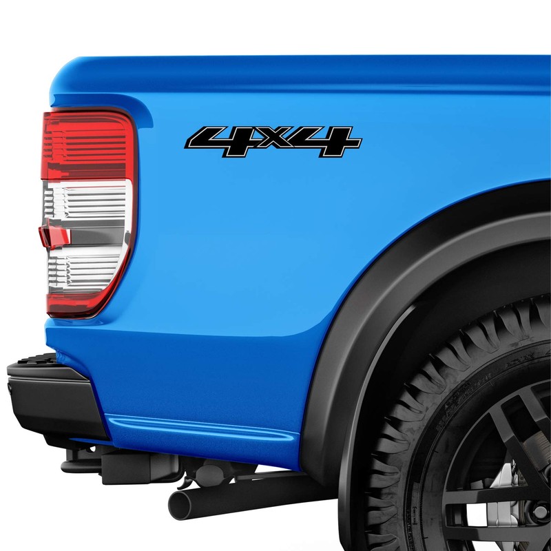 GMC Sierra 4x4 Truck Black Blackout Decals Bedside Replacement Stickers/Set