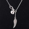 Gzrlyf Miscarriage Necklace Infinity Angel Wings Lariat Necklace Pregnancy Loss
