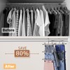 Pants Hangers Space Saving,Stackable Skirt Hangers with Clips, Hanging Closet