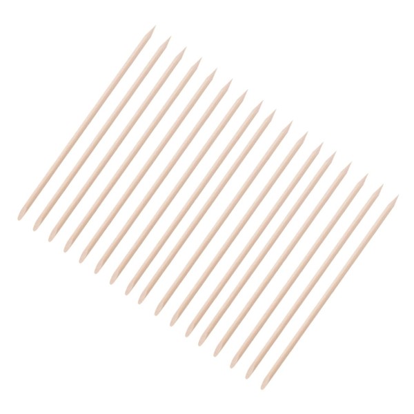 FOMIYES 200pcs Double-end Manicure Wooden Sticks for Cuticle Cleaning and