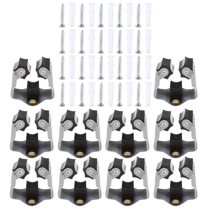 CooFel Broom Holder Wall Mount 10 Pack Heavy Duty Metal
