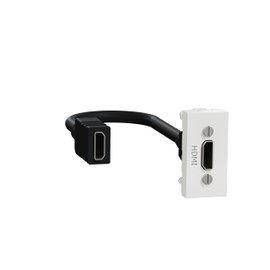 Schneider Electric Unica - HDMI Female Pre Connected - 1 Mod - White - Mec Only - NU343018
