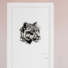 Extra Large 460mm 'Snow Leopard' Transparent/Clear Sticker Decal for Windows/Cars/Walls