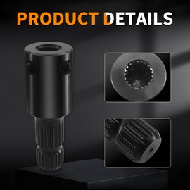 BUYMACHINERYPARTS PTO Adapter,125 HP, Female 1 3/8" & 21 Spline, Male 1-3/4" & 20 Spline, (1.375 Inch Female, 1.75 Inch Male), Extends PTO: 4-1/2"; Overall Length: 7-11/16"