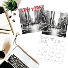 Graphique 2026 New York Mini Wall Calendar | 7” x 7” | Thick Paper | Home & Office Organizer | Large Monthly Grid | 3 Languages & Marked Holidays | 4 Month Preview Page for 2027