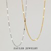 ZAULER 14K Gold Plated Dainty Sparkle Dot Chain Necklace Simple