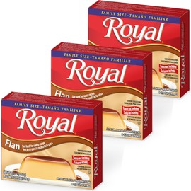 Royal Flan Dessert Mix - 3 Pack of 3.8oz Boxes - Simple Dessert for The Whole Family - 24 Servings Total