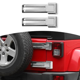 RT-TCZ for Jeep JK Tailgate Hinge Cover Trim Chrome for Jeep Wrangler JK JKU 2007-2017 Chrome Exterior Accessories 2pcs