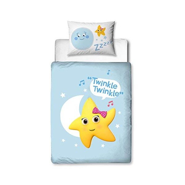 Little Baby Bum Official Cot Bed Duvet Cover | Twinkle Twinkle Little Star Design | Childrenâs Kids Bedding Set & Pillowcase