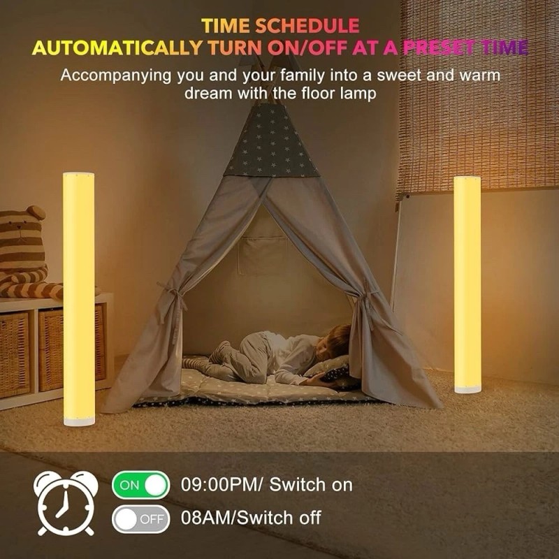 EpochAir 2-Pack Corner Floor Lamp,Lamps for Living Room with Smart