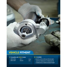 PHILTOP Automotive Starter Compatible with 2013-2017 Accord, 2015-2016 CR-V9 Tooth for 10914N