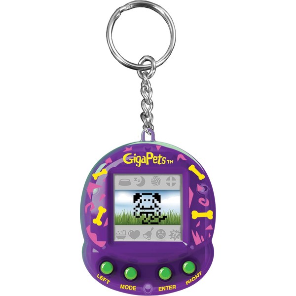 Giga Pets Puppy Dog Virtual Animal Pet Toy, Upgraded Collector’s Edition, Glossy New Purple Housing Shell Nostalgic 90s Toy, 3D Pet Live in Motion