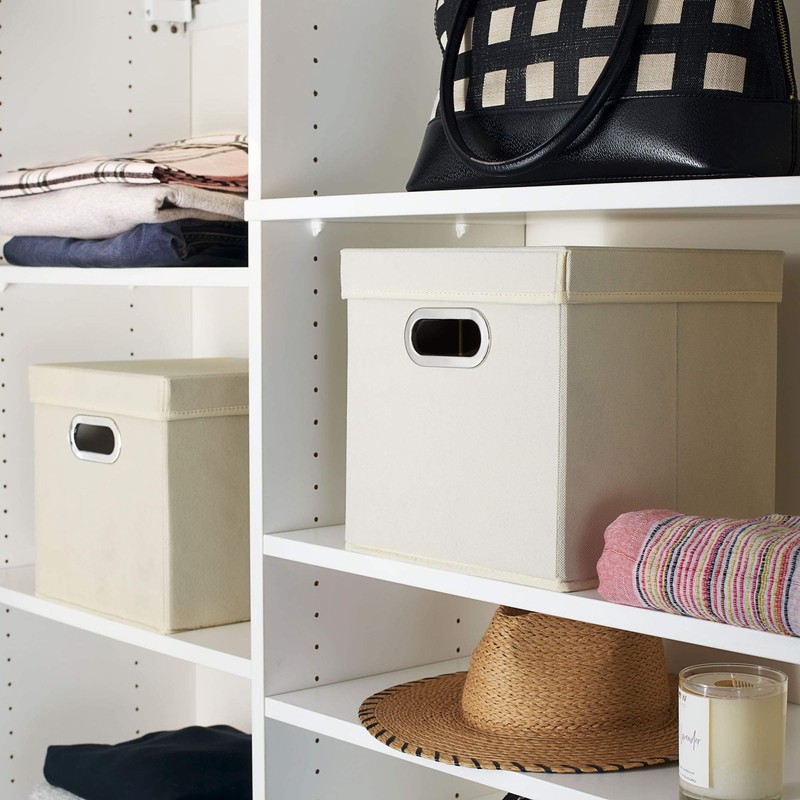 Household Essentials 39-1 Decorative Storage Cube Set with Removable Lids