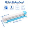 30 Holes Binding Punch,Loose Leaf Paper Punch Machine,Portable Hand Pushed