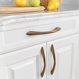 Asidrama 10 Pack 5 Inch(128mm) Antique Brass Cabinet Pulls Vintage Retro Cabinet Handles Cupboard Handles Kitchen Cabinet Hardware for Cupboard Drawer Handles Dresser Pulls