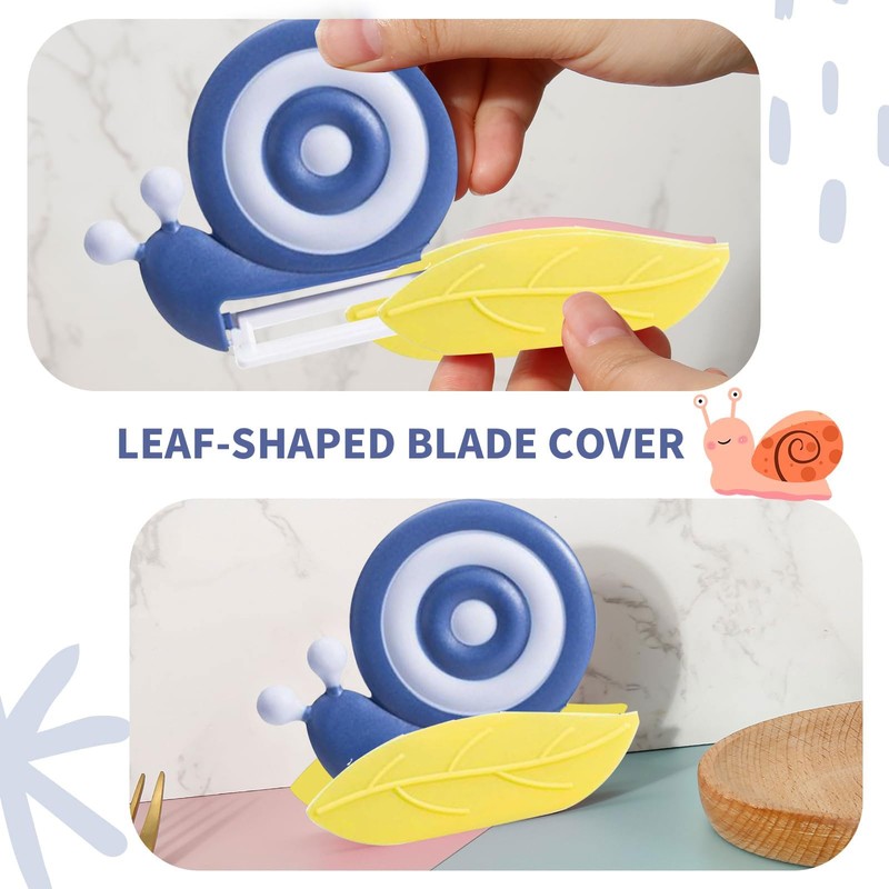 Fjquamitix Vegetable Peeler Snail Shape Design with Ceramic Blade Non-Slip