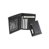 ID Card Holder, Black + note and coin compartment, Elegant